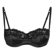Бюстгальтер-балконет с кружевной аппликацией