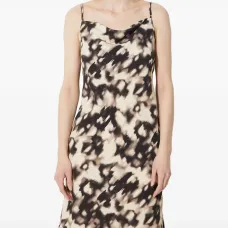 Мини-платье с драпированным воротником