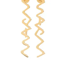 Серьги-подвески с логотипом