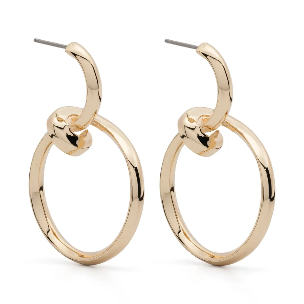 Curled hoop earrings