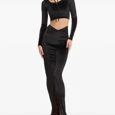 Бархатный топ с завязками