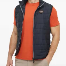 Стеганый жилет с нашивкой-логотипом