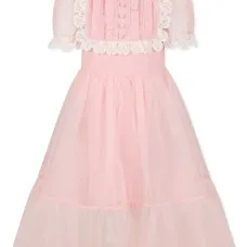 Платье из тюля с кружевом