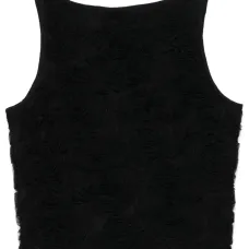 Сетчатый топ с цветочным принтом