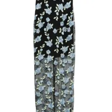 Сетчатое платье макси с цветочным принтом