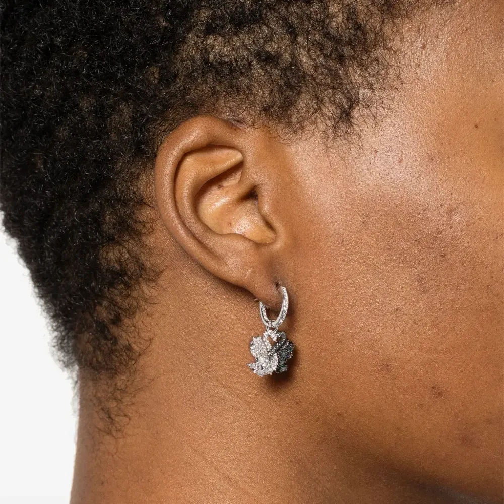 Серьги-подвески Swan