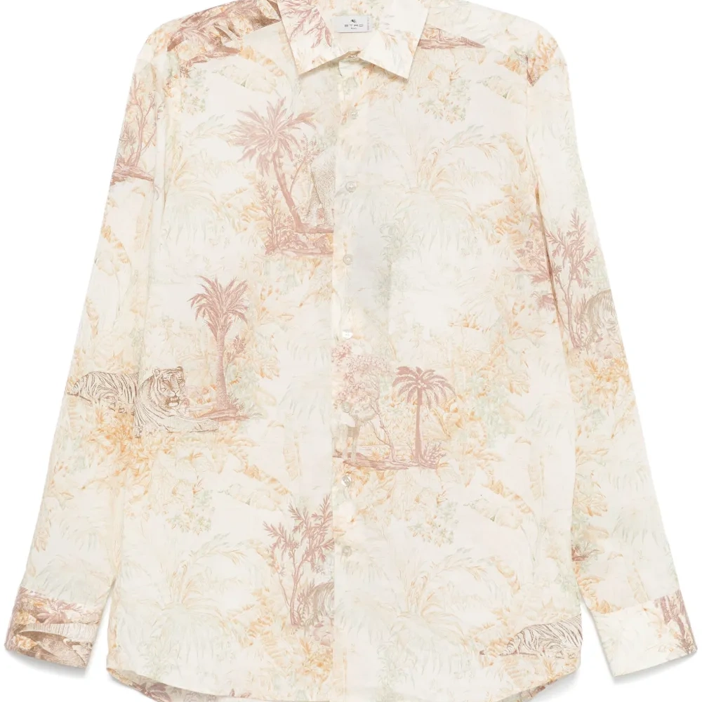 Рубашка с цветочным принтом