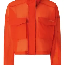 Укороченная куртка с вышитым логотипом