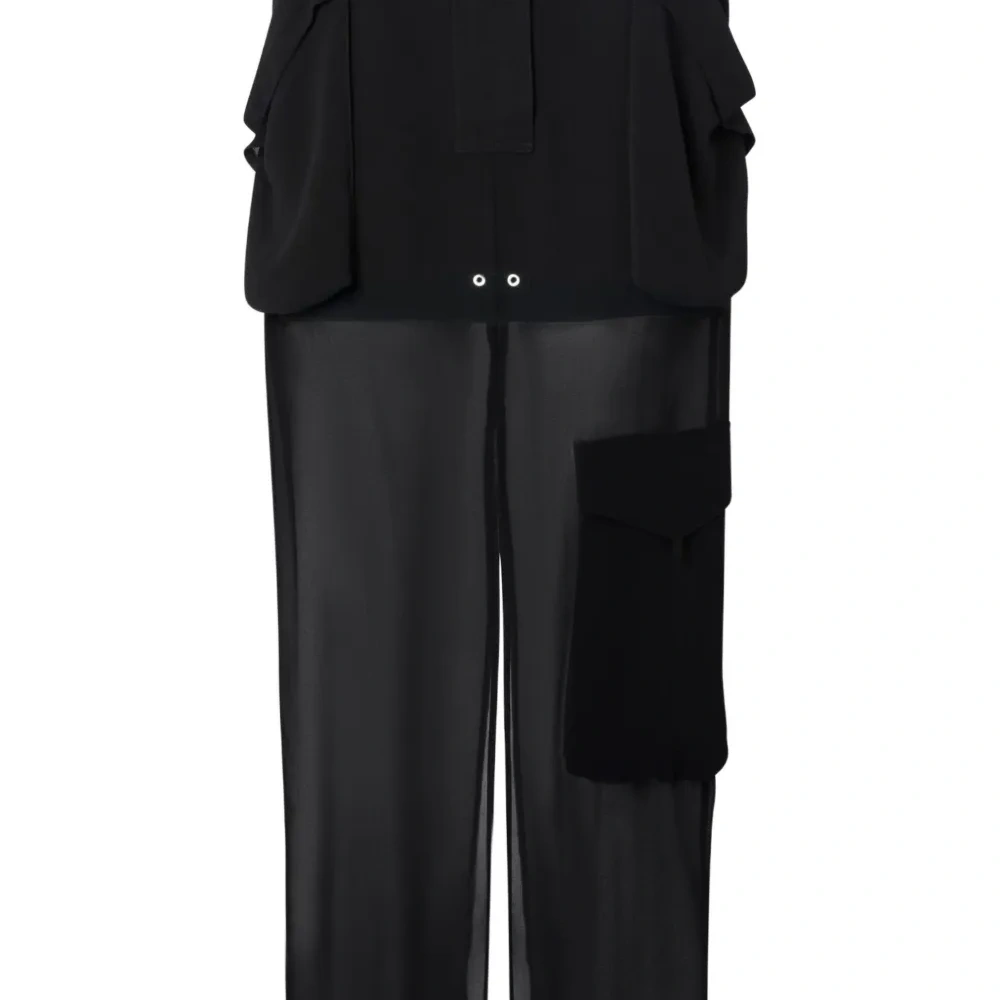 Юбка макси из ткани жоржет