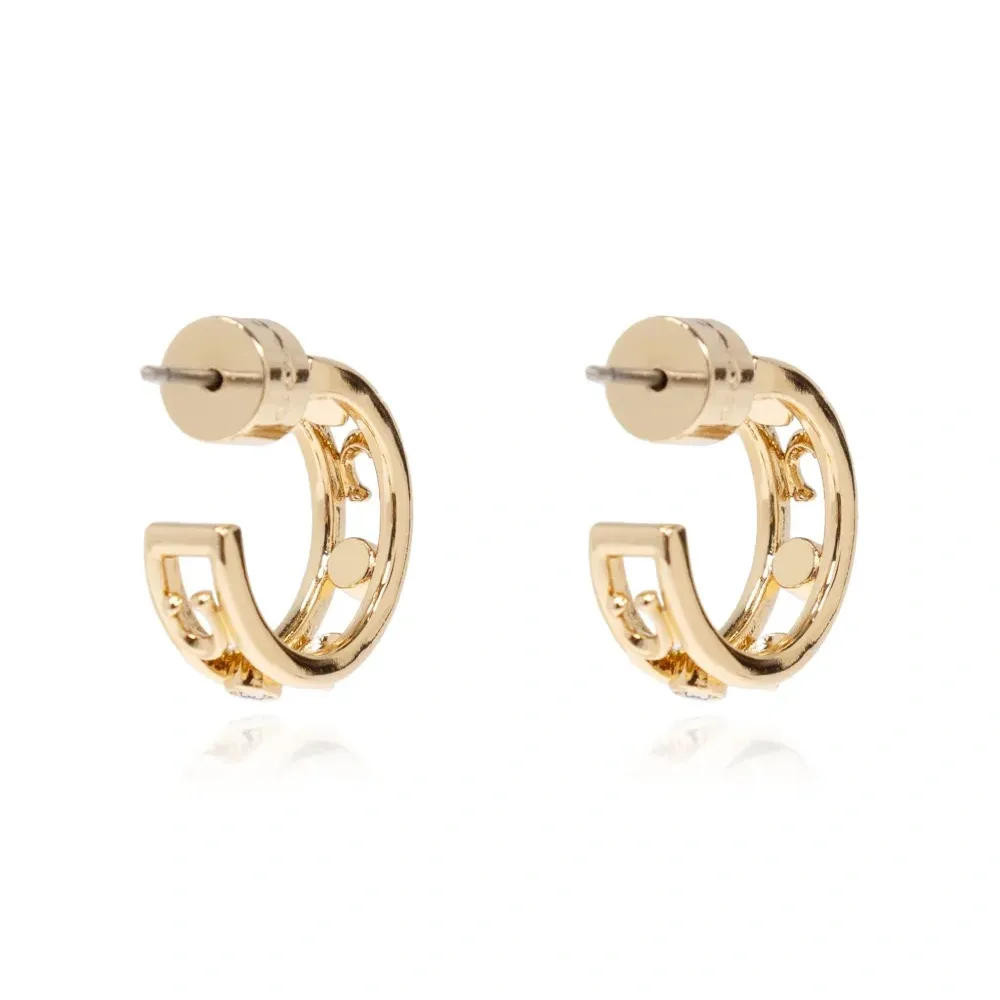 Серьги-кольца с кристаллами