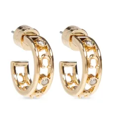 Серьги-кольца с кристаллами