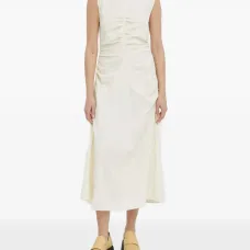 Платье миди со сборками Платье миди со сборками