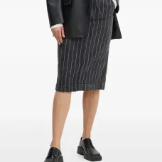 Миди-юбка с полосатым узором