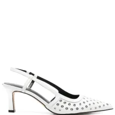 Туфли с ремешком на пятке и люверсами