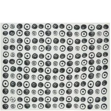 Льняное полотенце с принтом Circles (55 x 70 см)