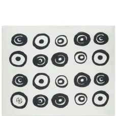 Льняное полотенце с принтом Circles (55 x 70 см)