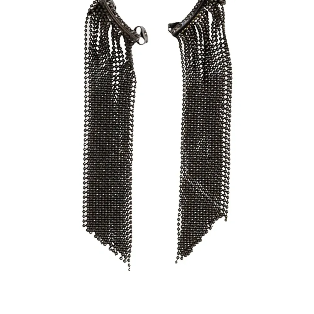 Серьги-каффы с бахромой