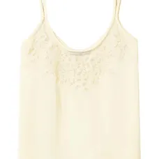 Атласный топ с вышивкой