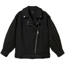 Байкерская куртка с поясом Байкерская куртка с поясом