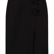 Юбка с цветочной аппликацией