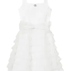 Платье миди с оборками