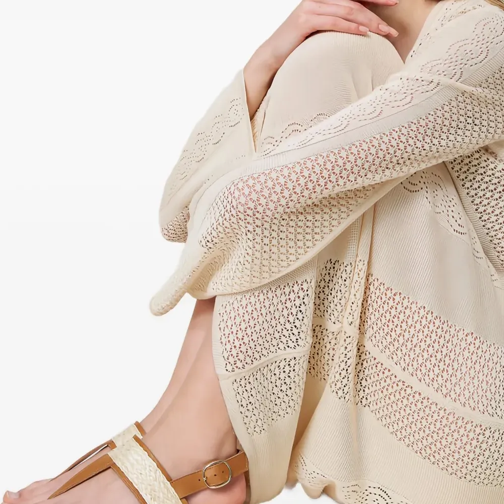 Сандалии с плетеными вставками