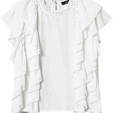 Блузка с оборками и вышивкой