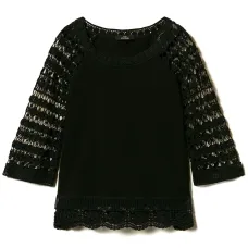 Блузка в технике макраме