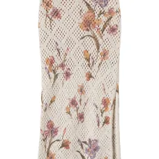 Юбка миди с цветочным принтом