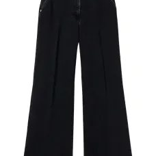 Широкие джинсы со складками Широкие джинсы со складками