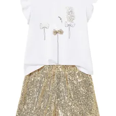 Ромпер с оборками и пайетками