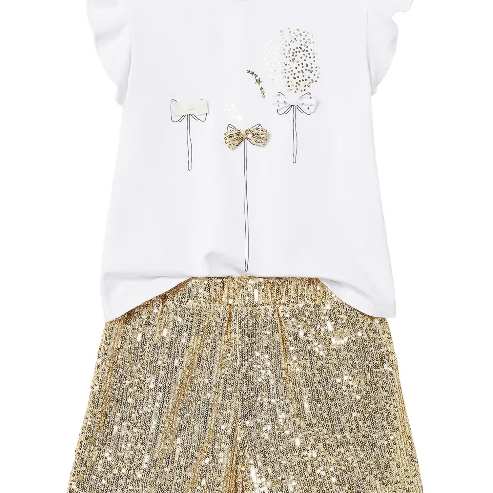 Ромпер с оборками и пайетками