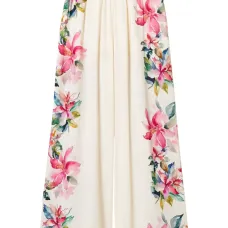 Широкие брюки с цветочным принтом Широкие брюки с цветочным принтом