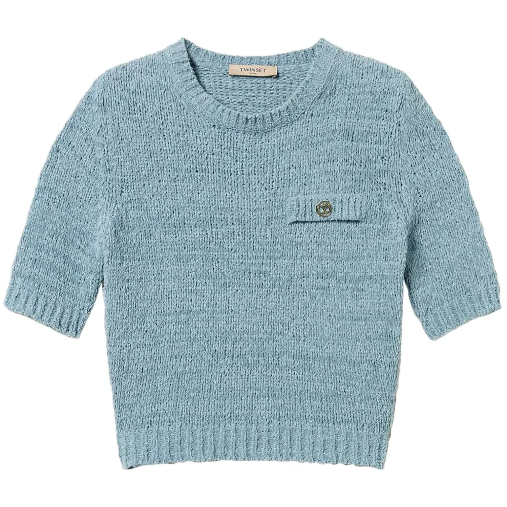 Укороченный джемпер с пуговицами Oval T