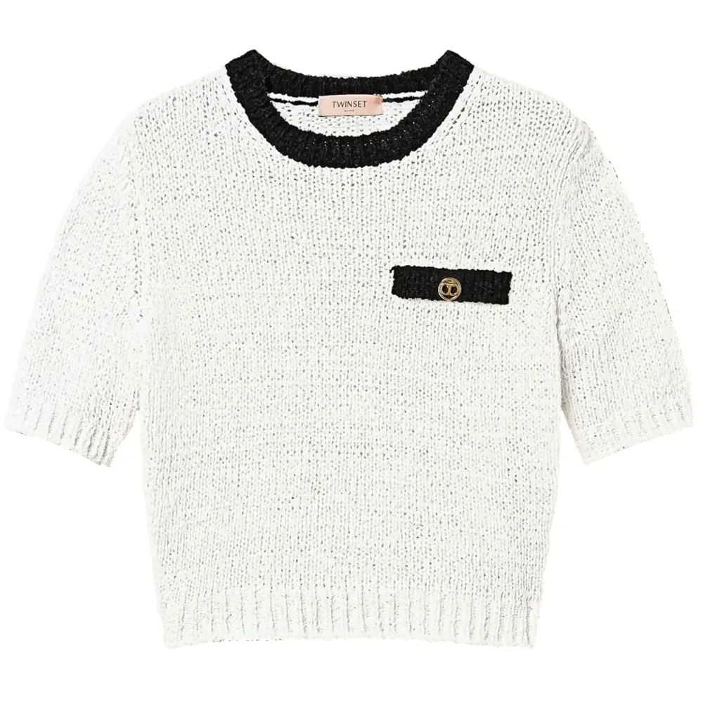 Укороченный джемпер с пуговицами Oval T