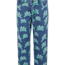 Джинсы с принтом