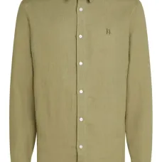 Льняная рубашка с вышитым логотипом Льняная рубашка с вышитым логотипом