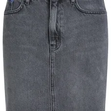 Джинсовая юбка с принтом