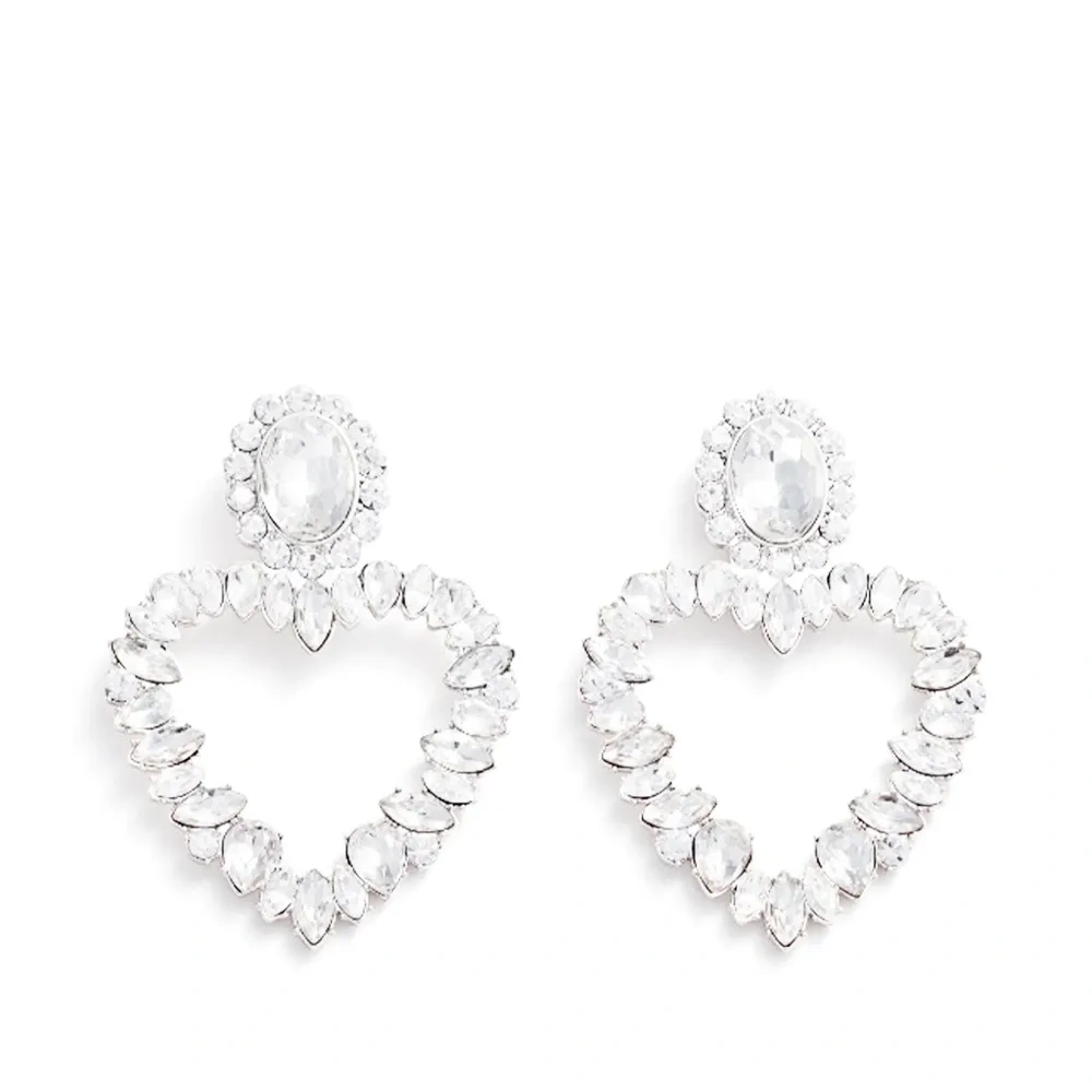 Серьги-подвески с кристаллами