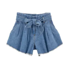 Джинсовые шорты с поясом Джинсовые шорты с поясом