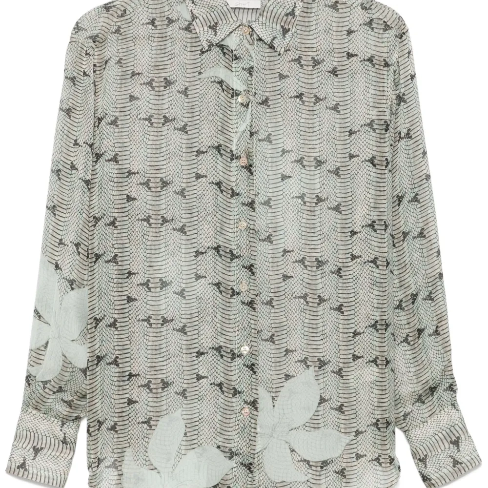 Рубашка со змеиным принтом