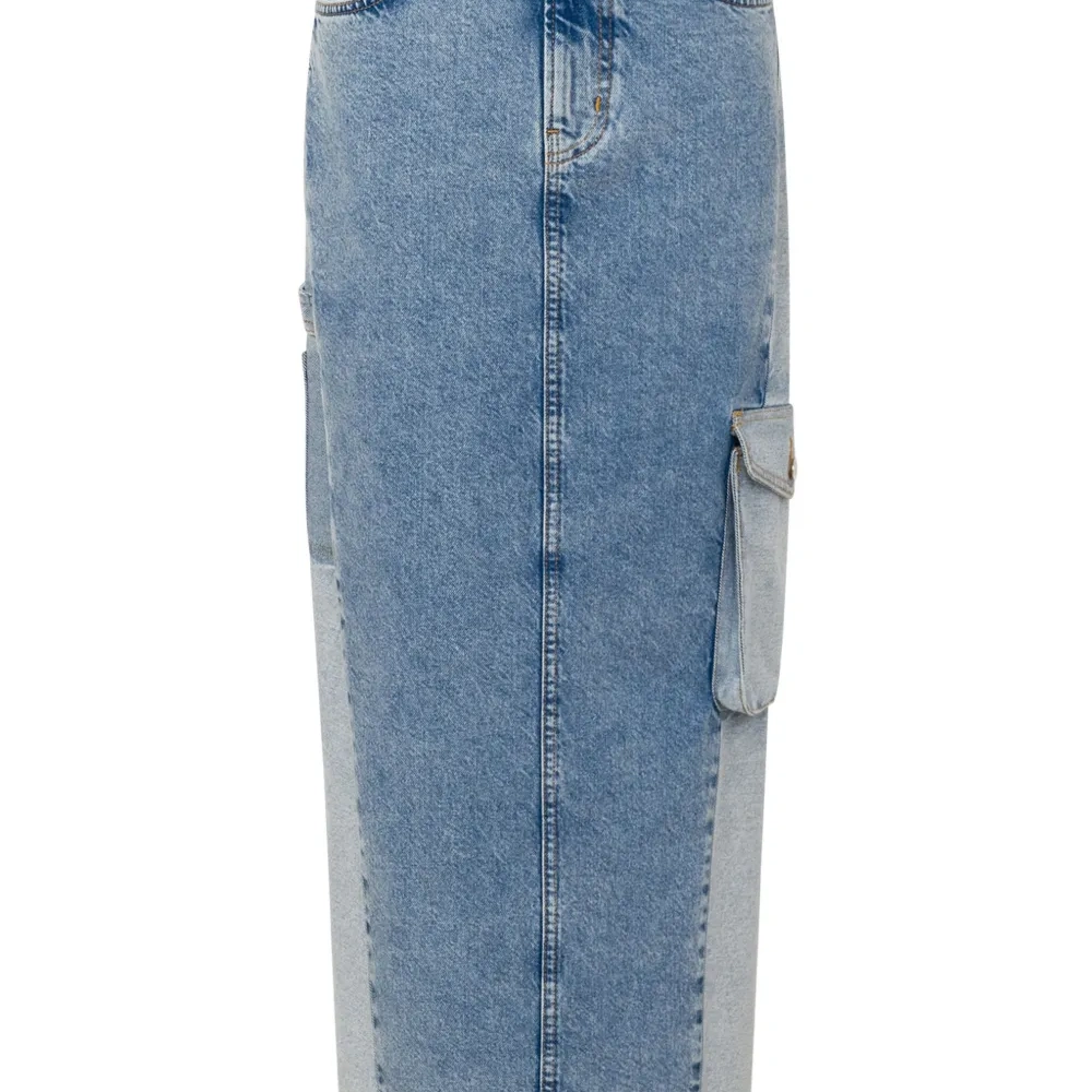 Джинсовая юбка макси