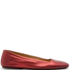 Балетки с эффектом металлик