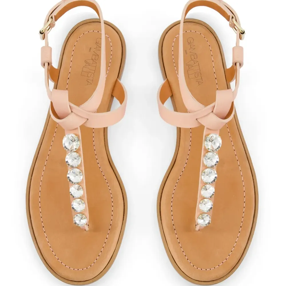 Сандалии с кристаллами