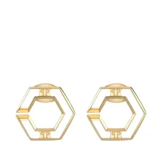 Золотые серьги с кристаллами Plein Legacy