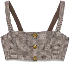 Укороченный топ в клетку