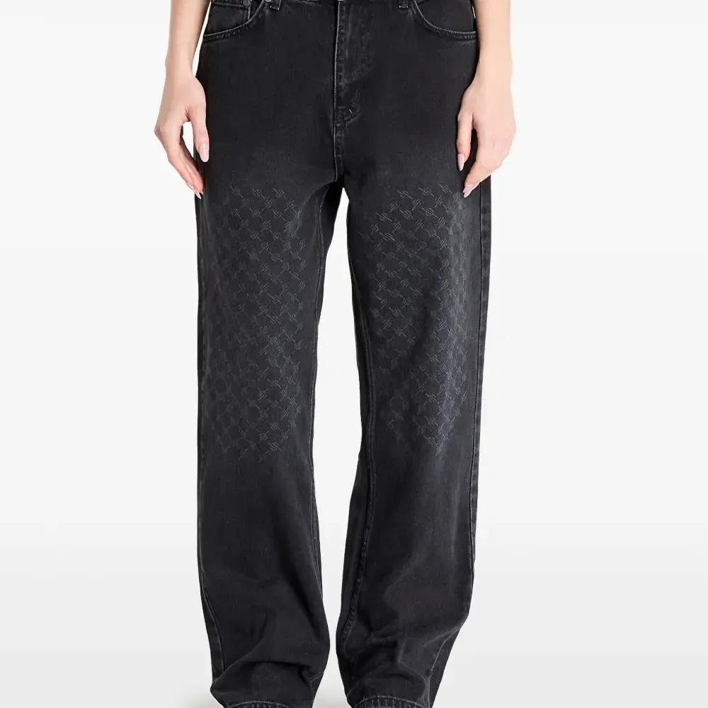 Джинсы с жаккардовым принтом