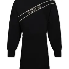 Платье с логотипом из страз