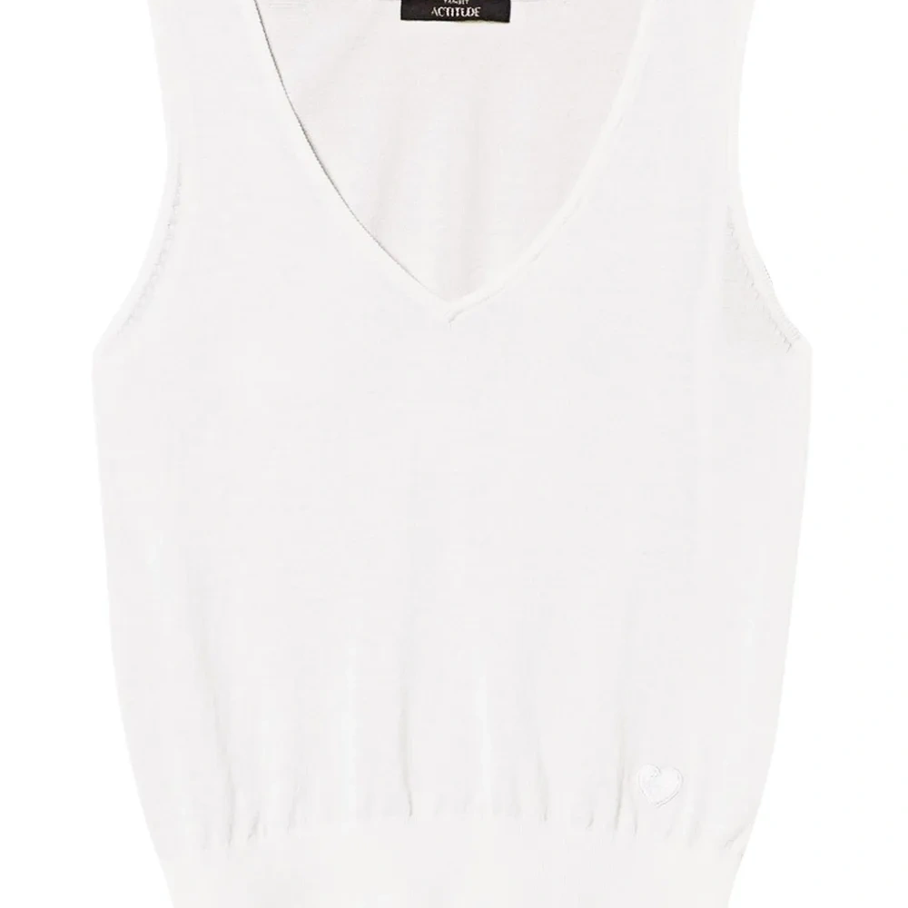 Трикотажный жилет с V-образным вырезом Трикотажный жилет с V-образным вырезом