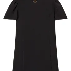 Платье мини с объемными рукавами